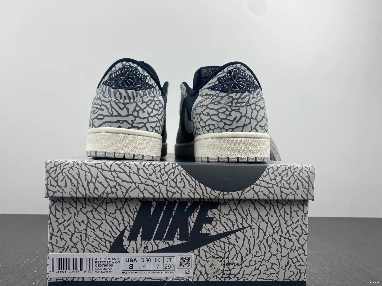 Cement Black - Jordan Low Retro CZ0790-001 1 OG 1031